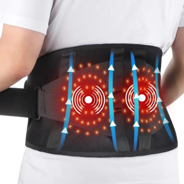 Portable Red Light Heat Massage Waist Brace Waist Support Belt Waist Massager Electric Lumbar Heating Relax Muscle Belt - Image 2