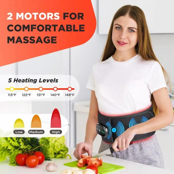 Portable Red Light Heat Massage Waist Brace Waist Support Belt Waist Massager Electric Lumbar Heating Relax Muscle Belt - Image 4