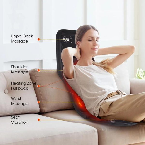 Electric Back Massager Infrared Full-Body Massage Chair Cushion Heating Vibrator Car Home Office Lumbar Neck Mattress Chair Mat - Image 10