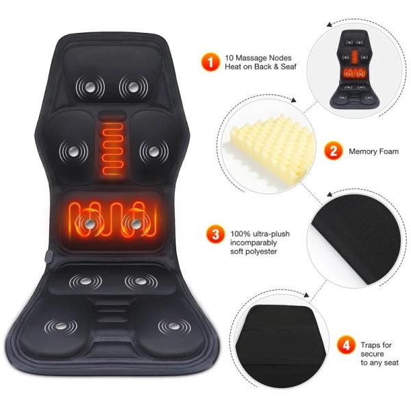 Electric Back Massager Infrared Full-Body Massage Chair Cushion Heating Vibrator Car Home Office Lumbar Neck Mattress Chair Mat - Image 7