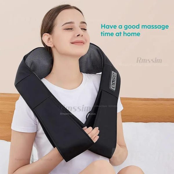 Shiatsu Neck and Shoulder Massager Heated Back Massager U Shape Deep Kneading Electric Massage Pillow For Neck Waist Leg Body - Image 9