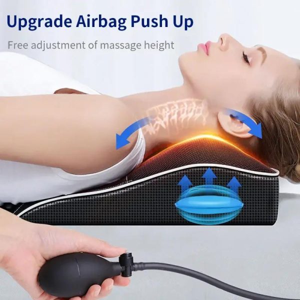 Electric Cervical Orthopedic Pillow Shiatsu Head Cervical Ttraction Body Back Waist Massager Car With Heating Vibrating Massage - Image 7